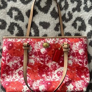 Coach Red and Pink Women's Tote Bag